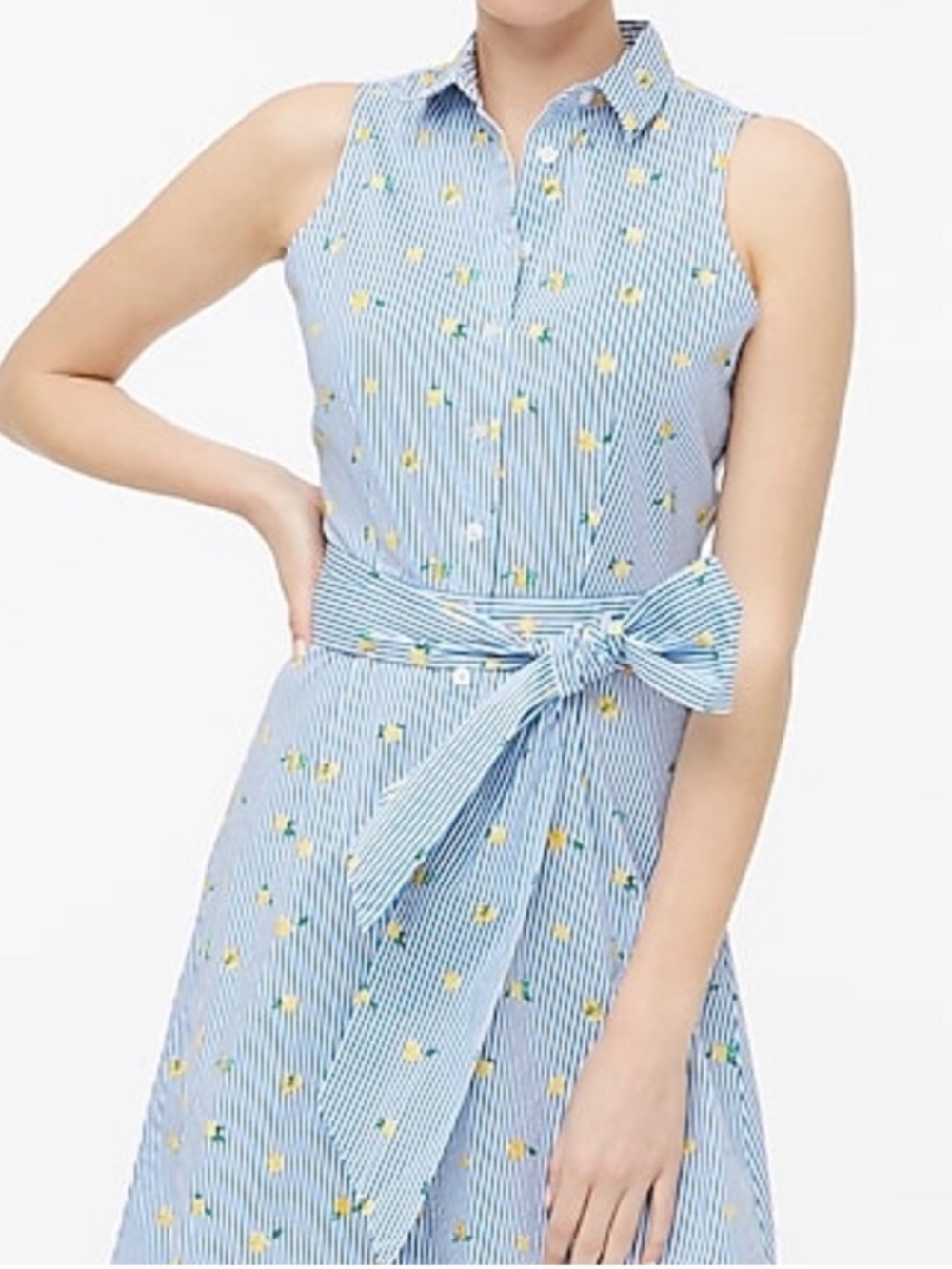 J. Crew Lemon Striped Dress - Picture 2 of 9